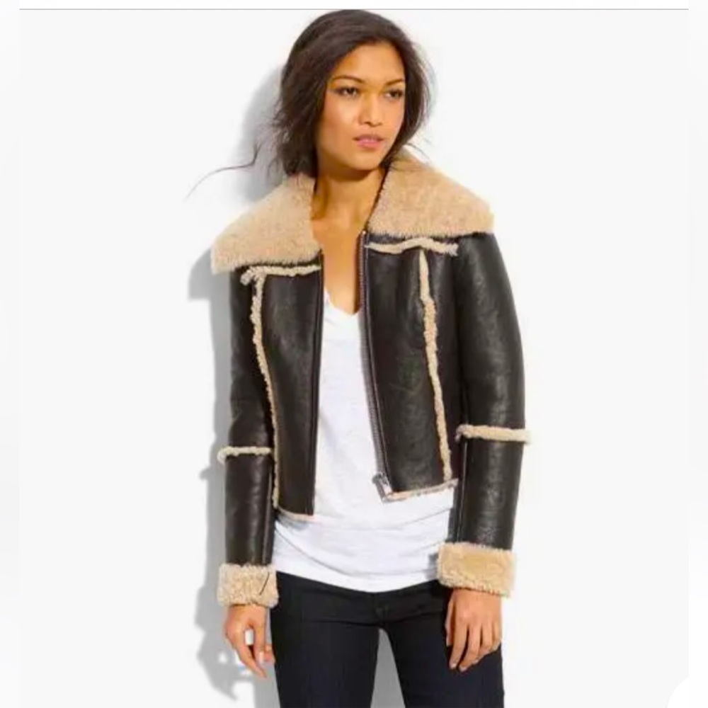 TROUVÉ Genuine Shearling Jacket NWOT
